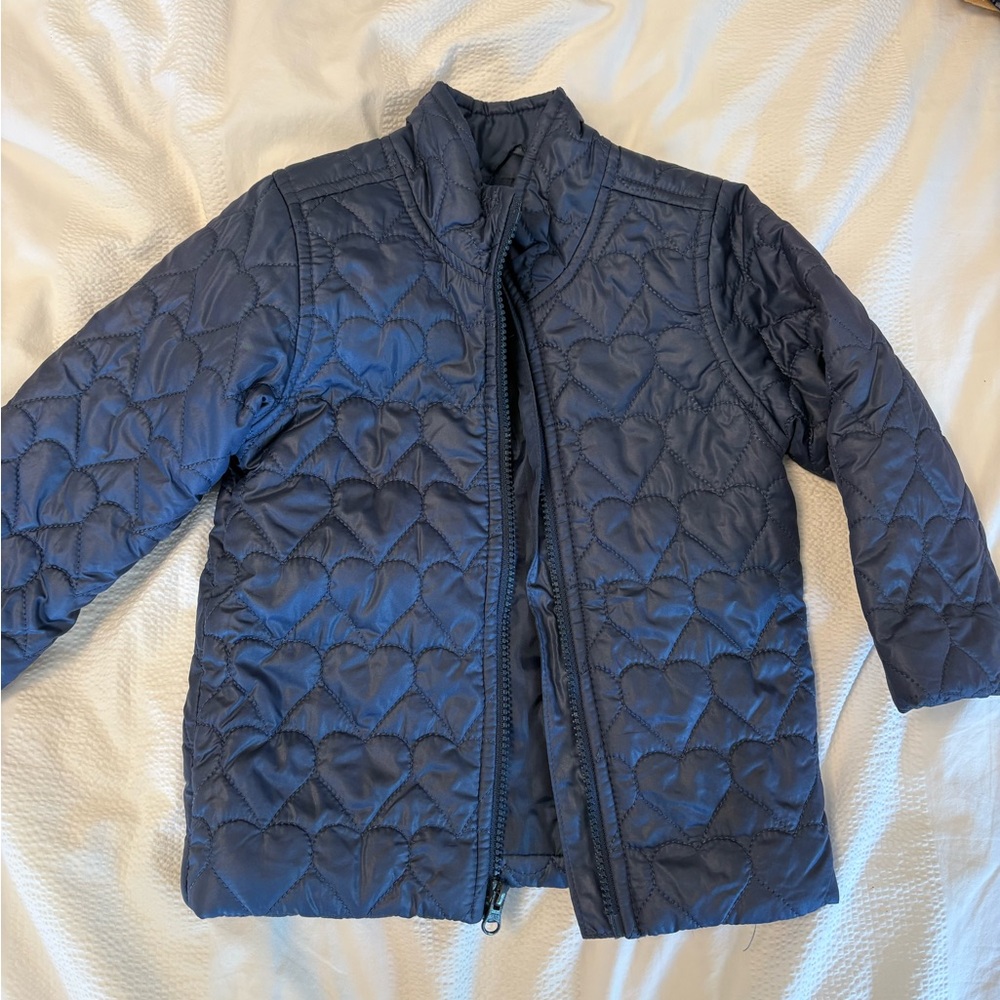 Old Navy Quilted Heart Puffer Jacket - Navy